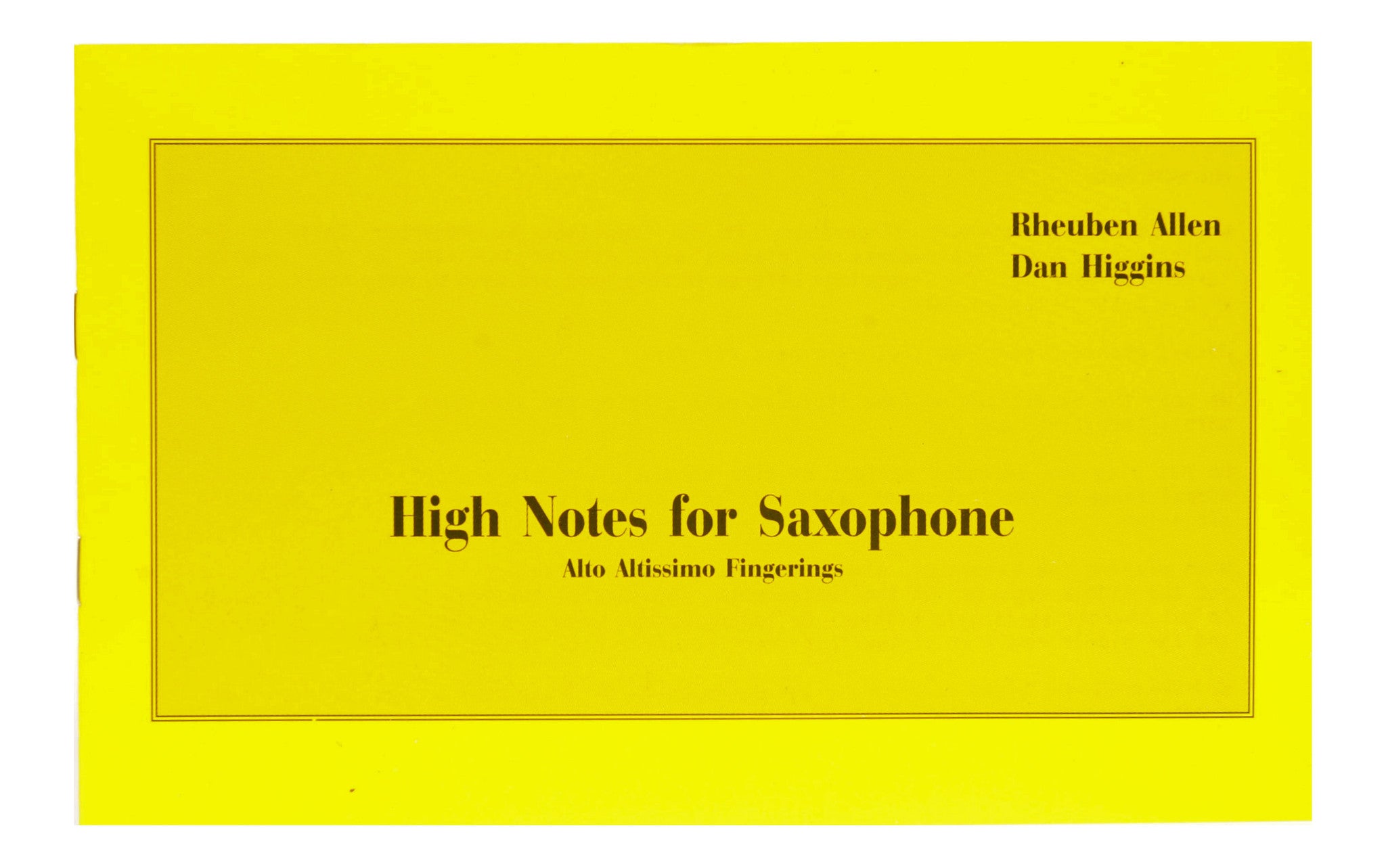 altissimo alto sax Alto Sax Altissimo Fingerings Book – KDI Music