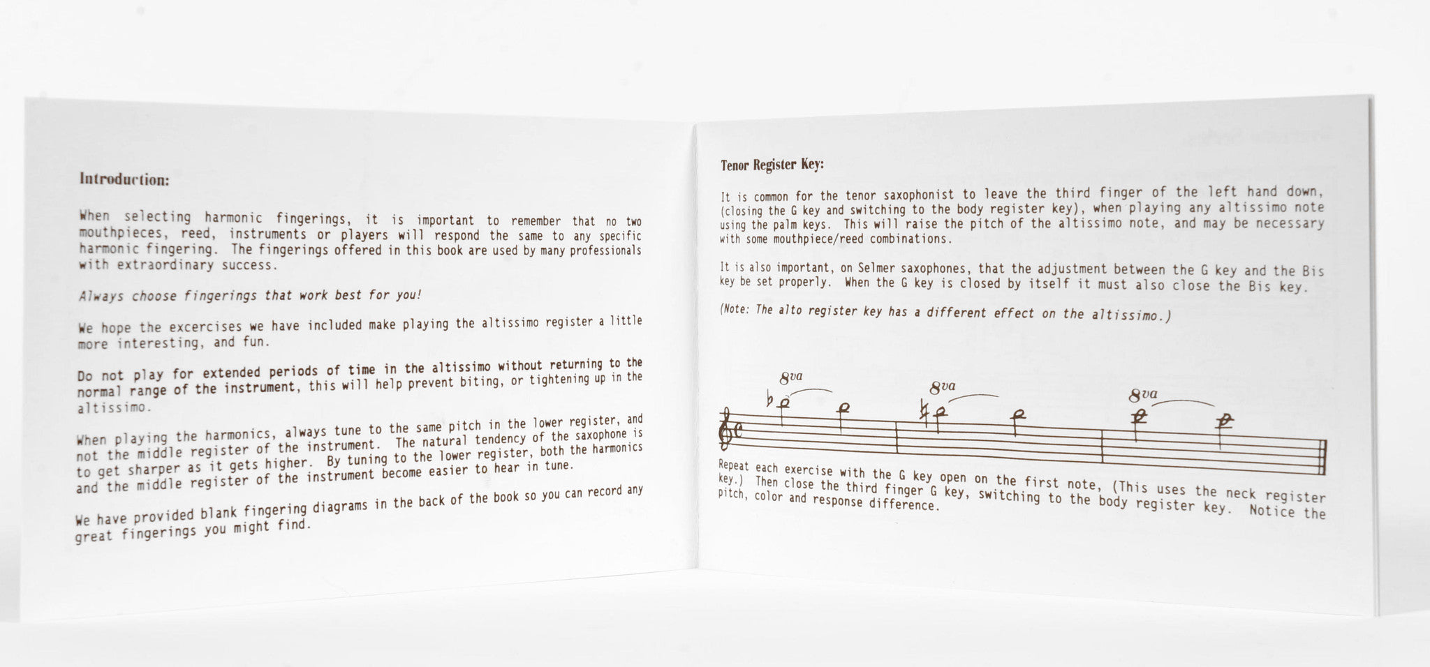 altissimo fingerings tenor Tenor Altissimo Fingerings Book – KDI Music